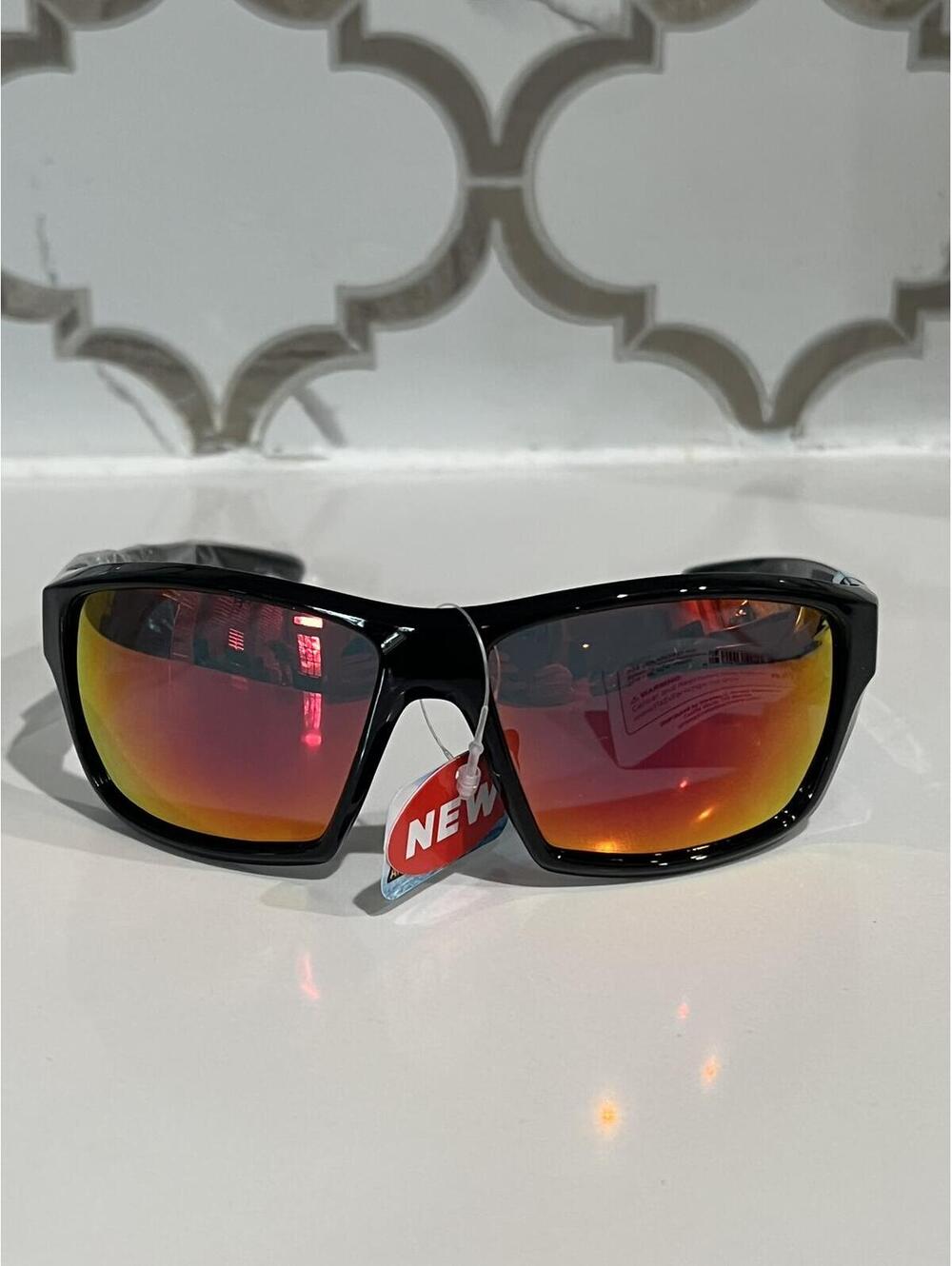 Pugs PZ1 Active Elite Sunglasses Black with Orange/Red tinted lenses